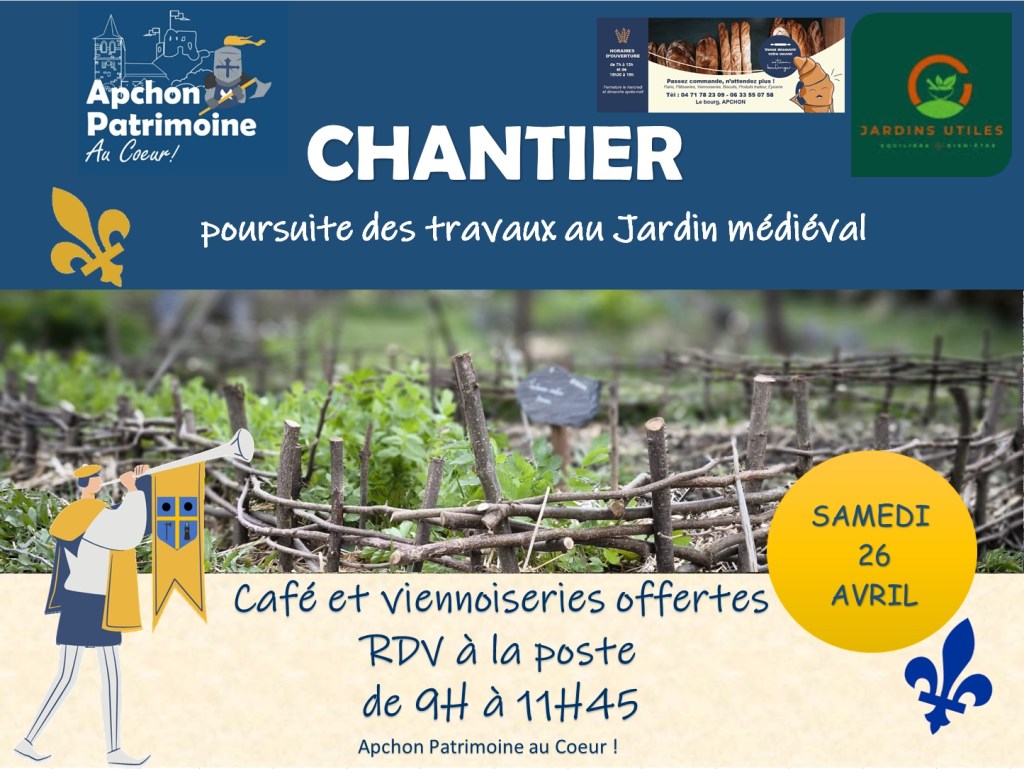 Chantier APAC du samedi 26 Avril&nbsp;2025