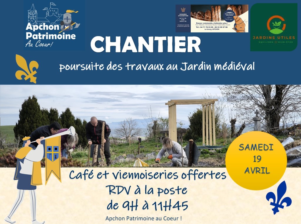 Chantier APAC du samedi 19 Avril&nbsp;2025