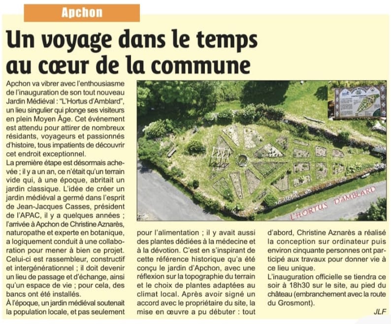 Dans le Réveil Cantalien du vendredi 20 Juin&nbsp;2025