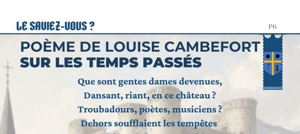 Poème de Louise&nbsp;Cambefort