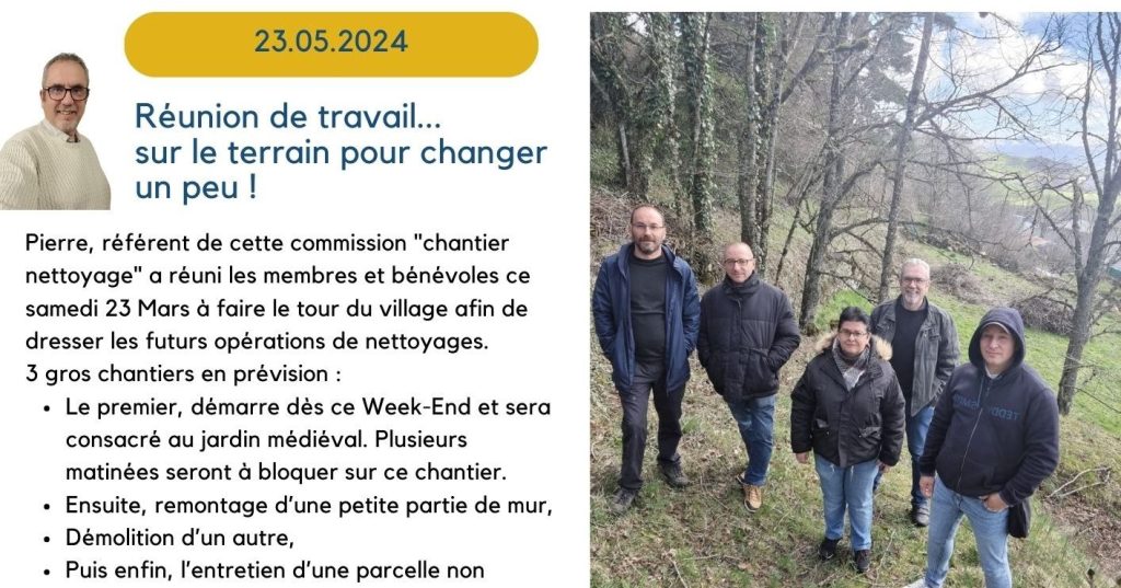 Réunion de travail… sur le terrain pour changer un peu&nbsp;!