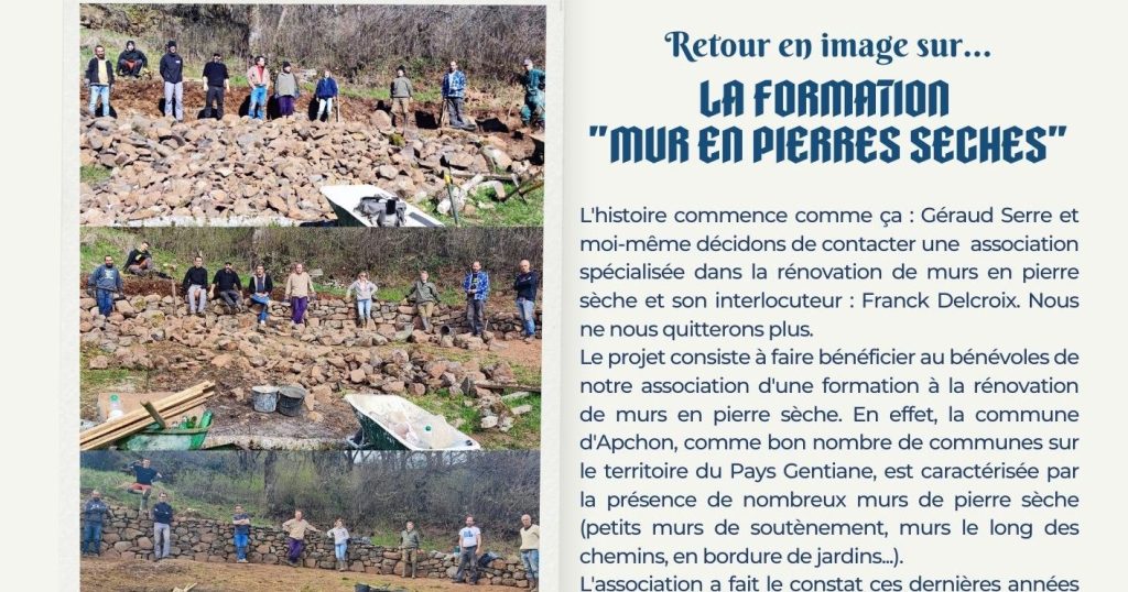 Formation &laquo;&nbsp;mur en pierres sèches&nbsp;&raquo;