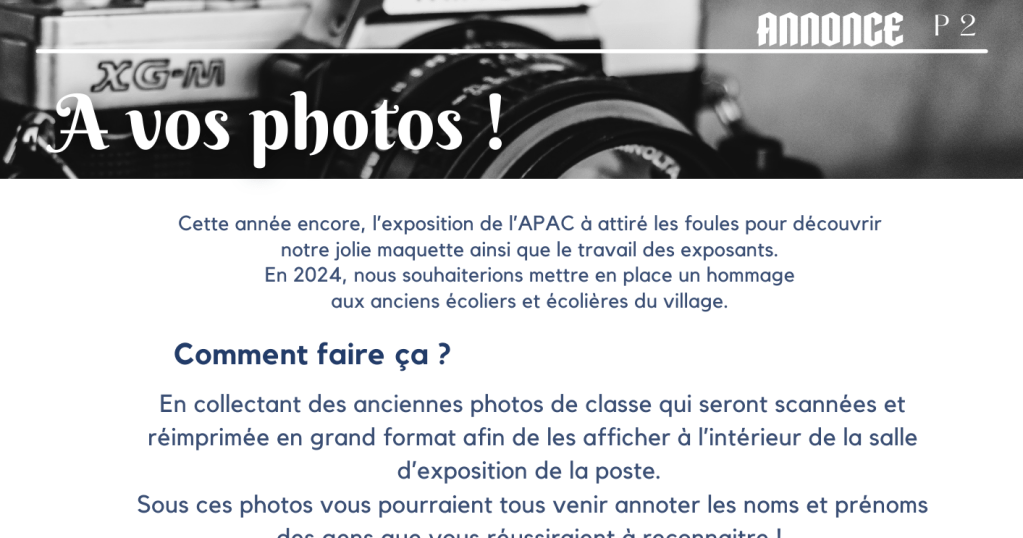 A vos photos de classe&nbsp;!
