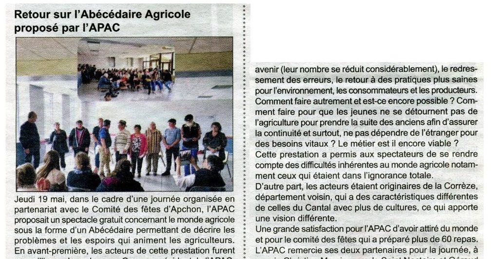 Retour sur l&rsquo;Abécédaire Agricole proposé par&nbsp;l&rsquo;APAC