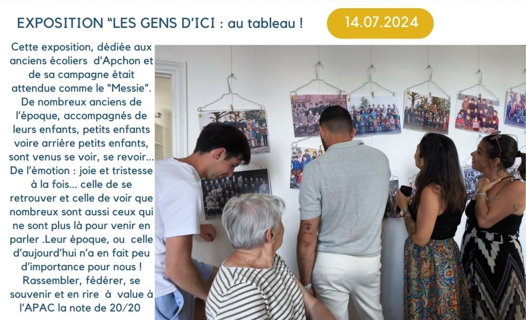 Exposition &nbsp;&raquo; LES GENS D&rsquo;ICI&nbsp;&raquo; : au tableau&nbsp;!