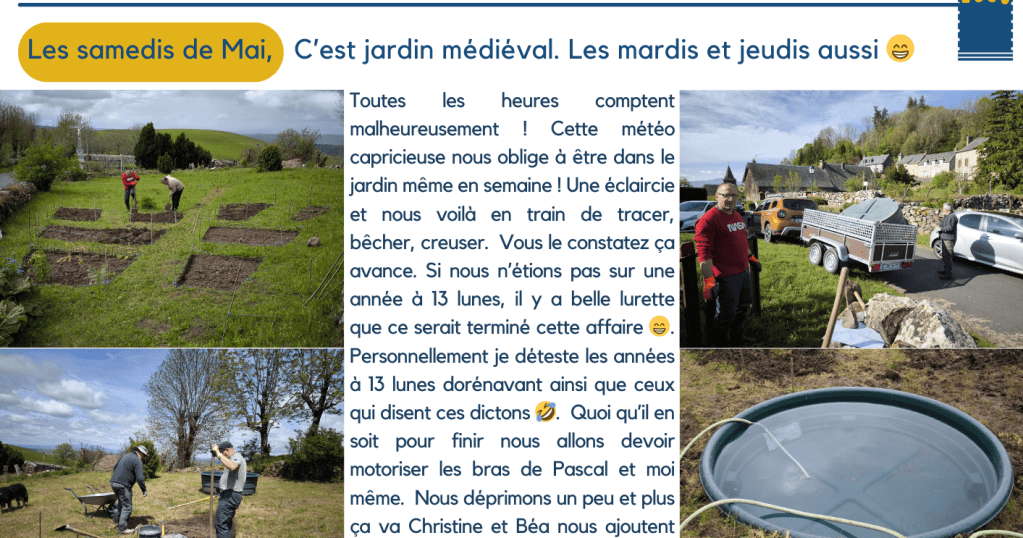 Les samedis de Mai, c&rsquo;est jardin médiéval&nbsp;…