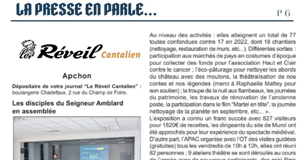 Les disciples du Seigneur Amblard en&nbsp;assemblée