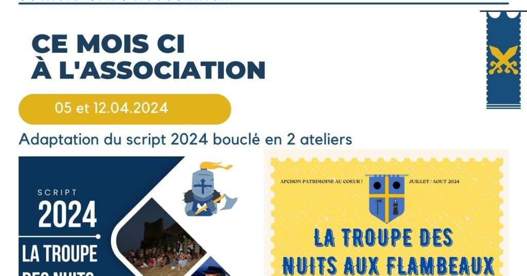 Adaptation du script 2024 bouclé en 2&nbsp;ateliers